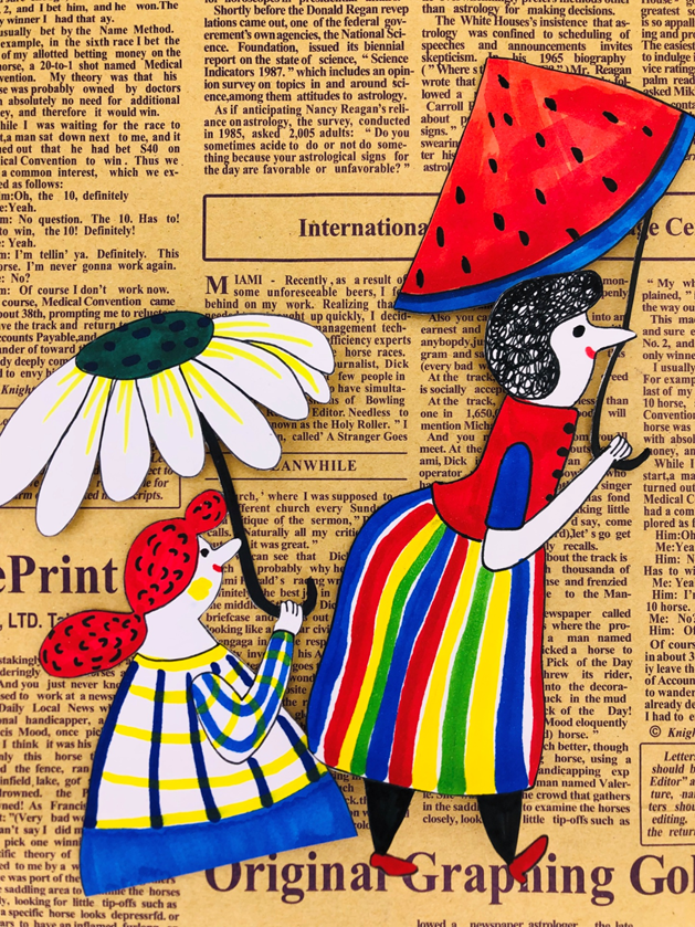 Decorate your characters with vibrant colors and patterns.