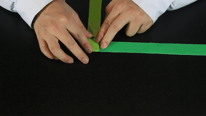 Fold strips back and forth