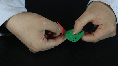 Spring paper crocodile