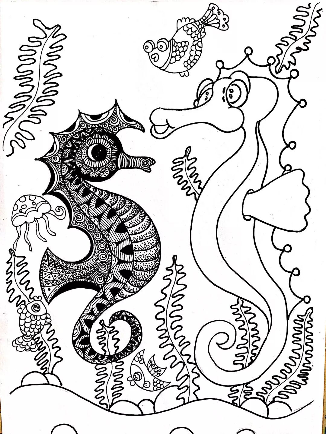 Draw intricate line detail patterns