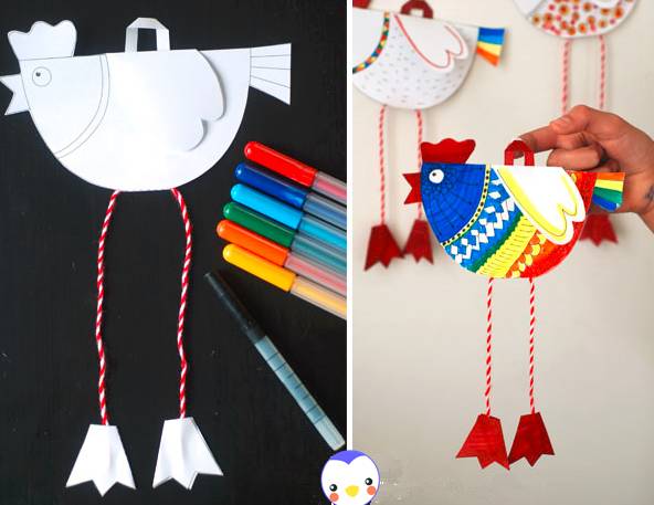 Rooster Mobile Craft