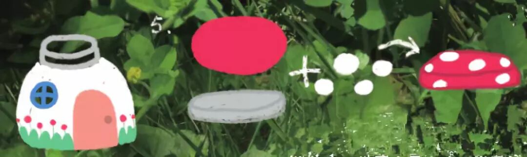 Use red clay to wrap the bottle cap, then use white clay to add dots on top, and the roof is done!